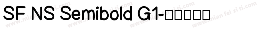 SF NS Semibold G1字体转换